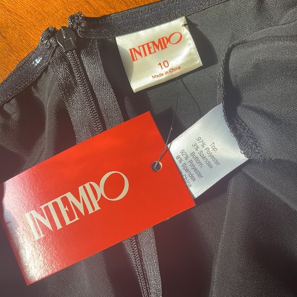 Intempo Satin ruched bustier bodysuit black 10 - Picture 5 of 5